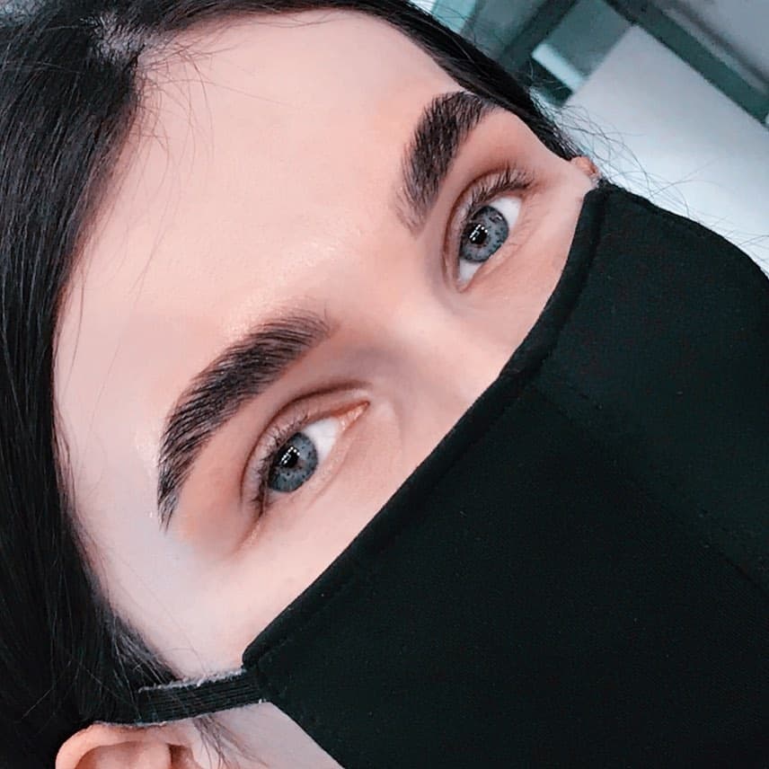 Brow lamination Praha 3 Žižkov - přirozený výsledek threading